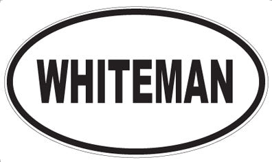 WHITEMAN - Oval Sticker