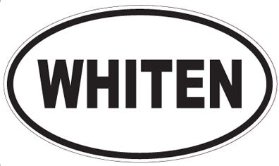 WHITEN - Oval Sticker