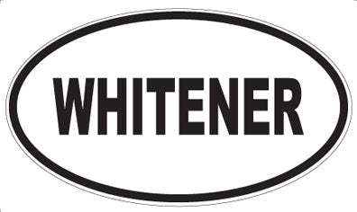WHITENER - Oval Sticker