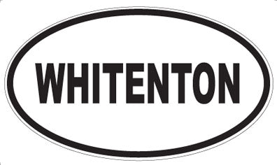 WHITENTON - Oval Sticker