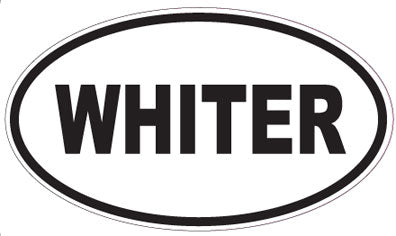 WHITER - Oval Sticker