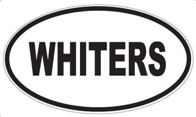 WHITERS - Oval Sticker