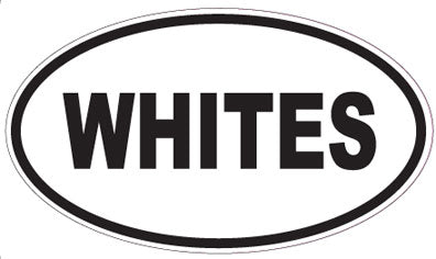 WHITES - Oval Sticker