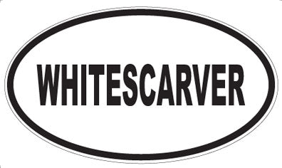 WHITESCARVER - Oval Sticker