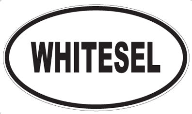WHITESEL - Oval Sticker