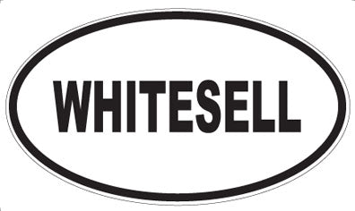 WHITESELL - Oval Sticker