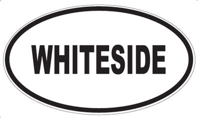 WHITESIDE - Oval Sticker