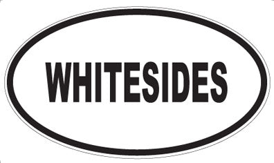 WHITESIDES - Oval Sticker
