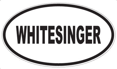 WHITESINGER - Oval Sticker