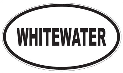 WHITEWATER - Oval Sticker