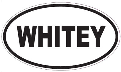 WHITEY - Oval Sticker