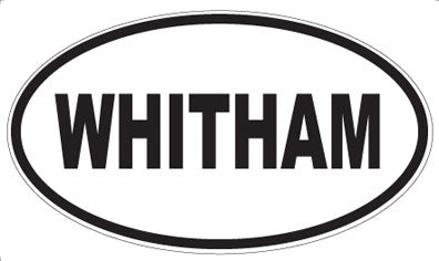 WHITHAM - Oval Sticker