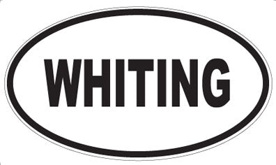 WHITING - Oval Sticker
