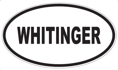 WHITINGER - Oval Sticker