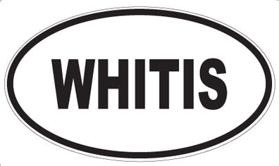 WHITIS - Oval Sticker