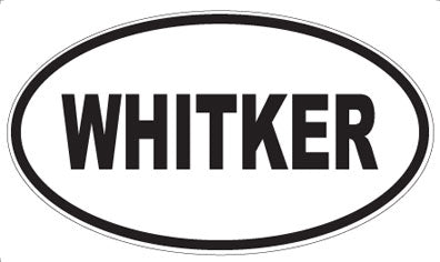 WHITKER - Oval Sticker
