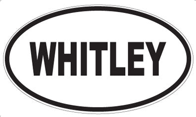 WHITLEY - Oval Sticker