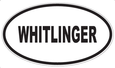 WHITLINGER - Oval Sticker