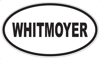 WHITMOYER - Oval Sticker