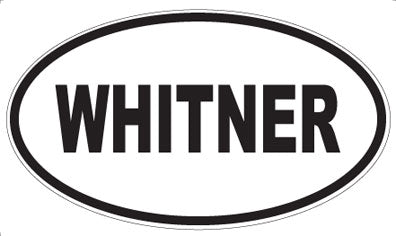 WHITNER - Oval Sticker