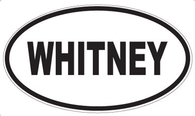WHITNEY - Oval Sticker