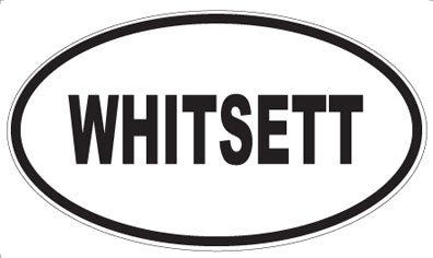 WHITSETT - Oval Sticker