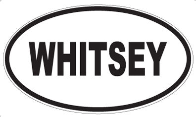 WHITSEY - Oval Sticker