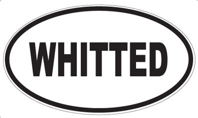 WHITTED - Oval Sticker