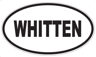 WHITTEN - Oval Sticker