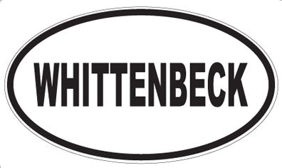 WHITTENBECK - Oval Sticker