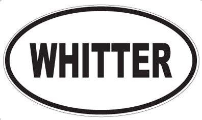 WHITTER - Oval Sticker