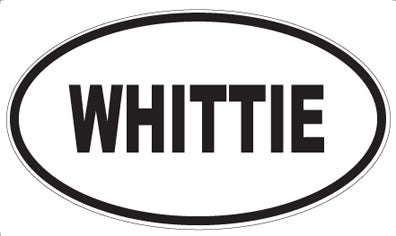 WHITTIE - Oval Sticker