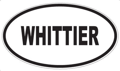 WHITTIER - Oval Sticker