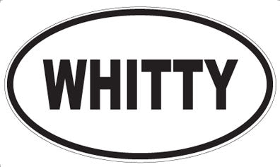 WHITTY - Oval Sticker