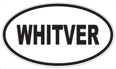 WHITVER - Oval Sticker
