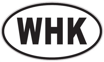 WHK - 3 Letter Initials Oval Magnet