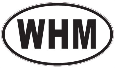 WHM - 3 Letter Initials Oval Sticker