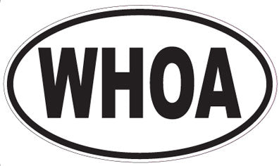 WHOA - Oval Sticker