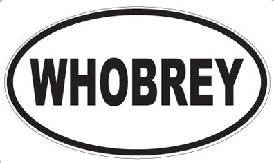 WHOBREY - Oval Sticker