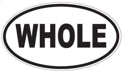 WHOLE - Oval Sticker