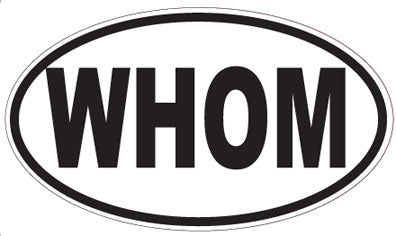 WHOM - Oval Sticker