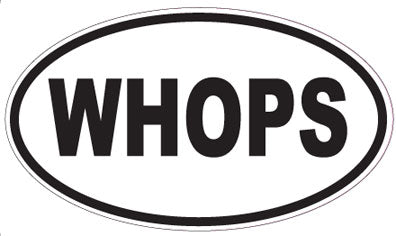 WHOPS - Oval Sticker