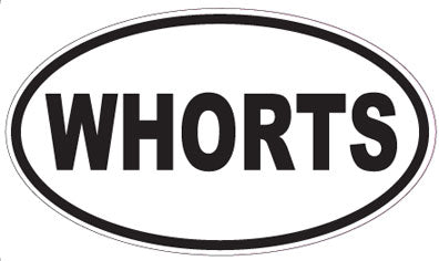 WHORTS - Oval Sticker