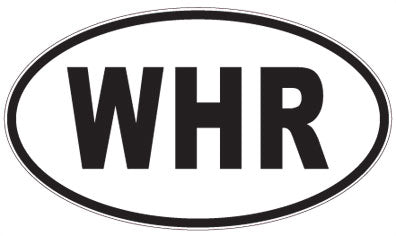 WHR - 3 Letter Initials Oval Sticker