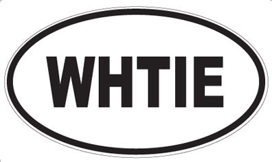 WHTIE - Oval Sticker