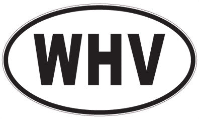 WHV - 3 Letter Initials Oval Magnet
