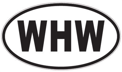WHW - 3 Letter Initials Oval Magnet