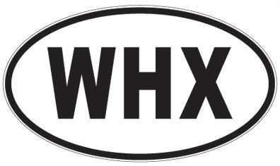 WHX - 3 Letter Initials Oval Sticker