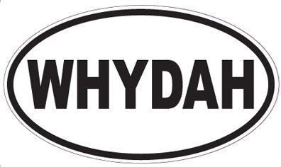 WHYDAH - Oval Sticker