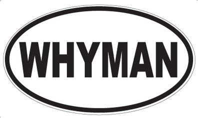 WHYMAN - Oval Sticker
